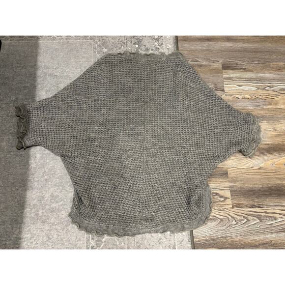 Anthropologie Moth Waffle Weave Ruffle Cardigan Sweater Wrap - Picture 4 of 6